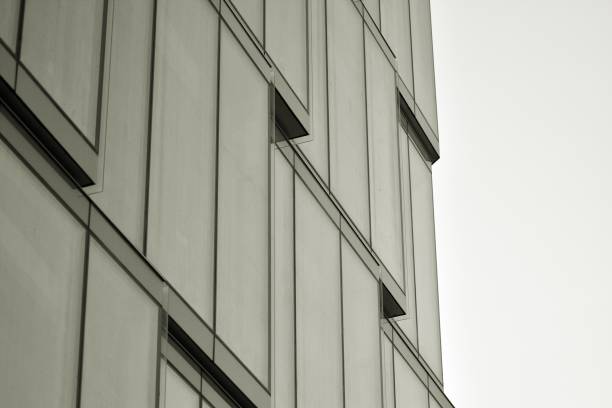 istock Modern city office building exterior. Black and white. 944229218