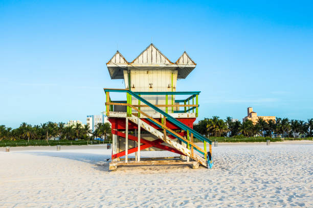 istock life guard tower on South Beach, Miami, Florida 944229440