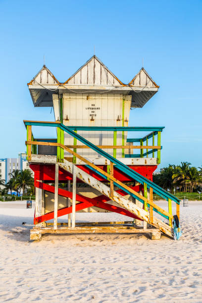 istock life guard tower on South Beach, Miami, Florida 944230258