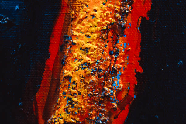 abstract wallpaper of oil painting with brush strokes in cool colors