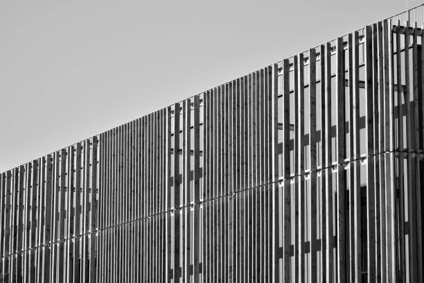 istock Modern city office building exterior. Black and white. 944243510