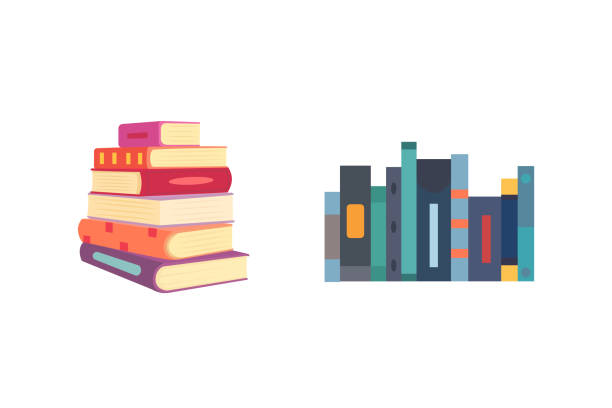 istock Books set in cartoon design style isolated on white background, vector illustration. 944250588