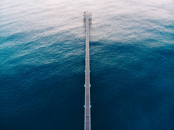 Aerial view Pier in Barcelona