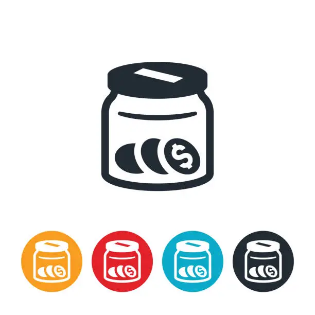 Vector illustration of Donation Jar Icon