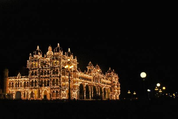 istock Night view of Mysore Palace 944251914