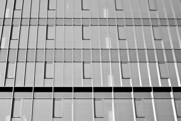 istock Modern city office building exterior. Black and white. 944254958