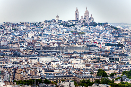 View of Basilique Du Sacre Coeur, Montmartre, Paris, France