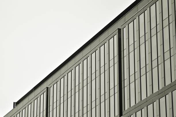 istock Modern city office building exterior. Black and white. 944255630