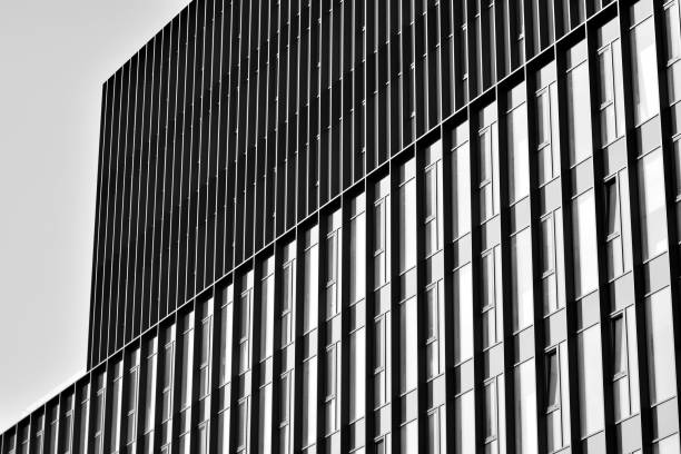 istock Modern city office building exterior. Black and white. 944258122