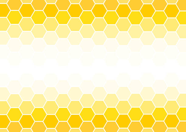 ilustrações de stock, clip art, desenhos animados e ícones de yellow hexagon abstract background vector design illustration. - apicultura ilustrações