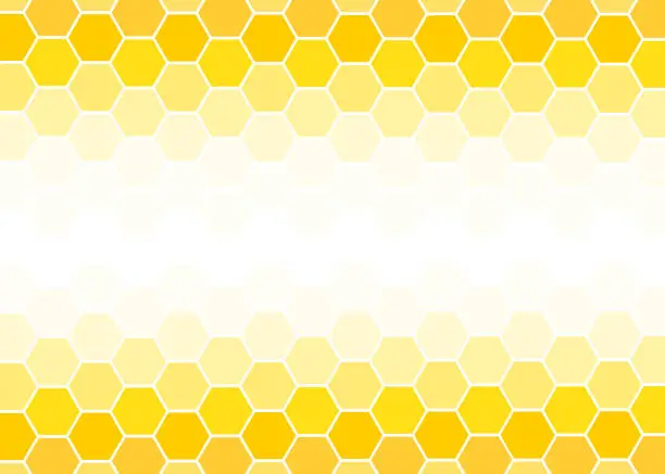 Vector illustration of Yellow Hexagon abstract background vector design illustration.