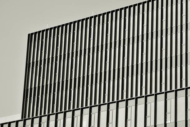istock Modern city office building exterior. Black and white. 944258512
