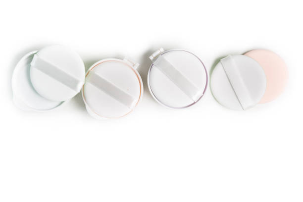 istock Refills of foundation and highlighter cushion on a white background 944259296