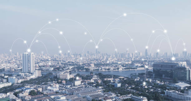 istock City with conncection line, technology conceptual, internet globalization concept 944260006