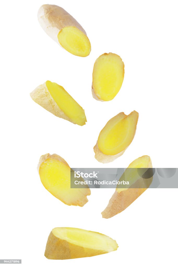 Ginger Falling Falling Ginger Isolated On White Stock Photo - Download Image Now ...