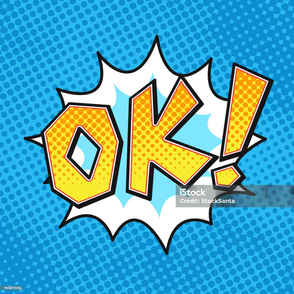 Ilustración de Ok El Icono Del Arte Pop Comics Redes Sociales Ok La Ilustración de Ok El Icono Del Arte Pop Comics Redes Sociales Ok La