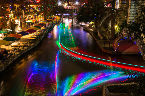 istock San Antonio Riverwalk at night Christmas time with some skyline 944286094