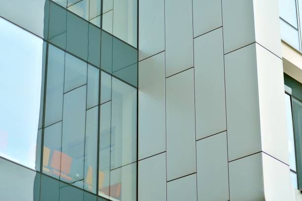 istock Modern architecture, glass and steel. Abstract architectural design. 944293394