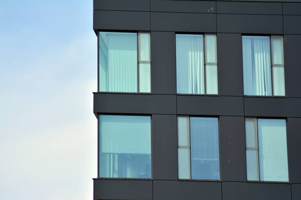 istock Modern architecture, glass and steel. Abstract architectural design. 944294656