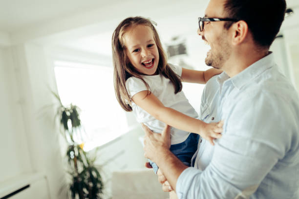istock Happy family having fun time at home 944305378