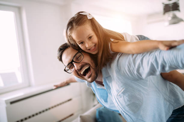 istock Happy family having fun time at home 944305424
