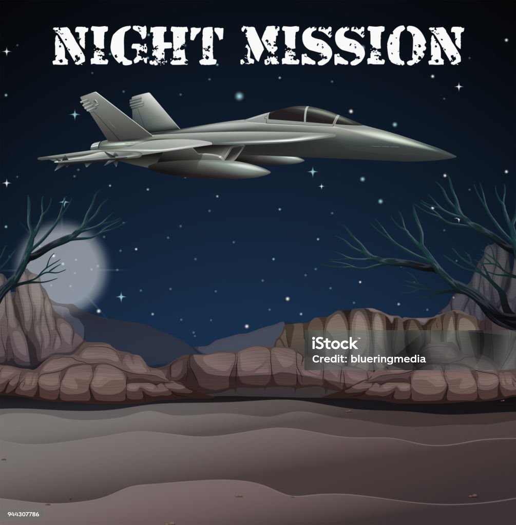 Army Airforce in Night Mission Army Airforce in Night Mission illustration Abstract stock vector