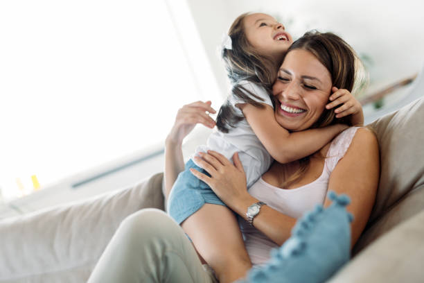 istock Happy family having fun time at home 944310018
