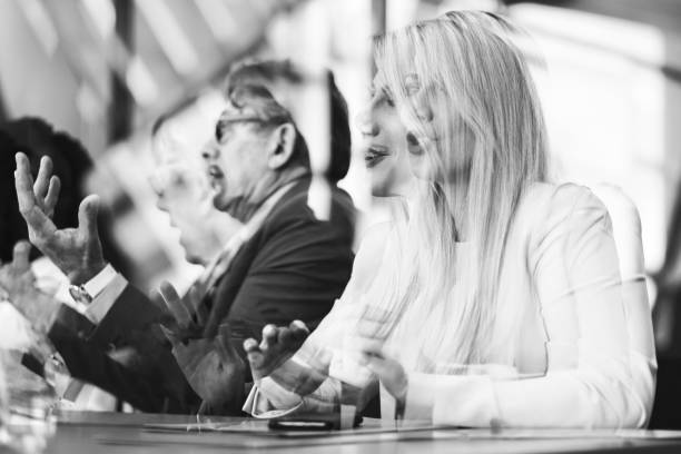 istock Abstract business people at meeting 944313968