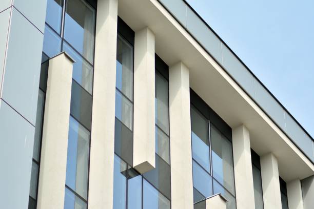 istock Modern architecture, glass and steel. Abstract architectural design. 944329516