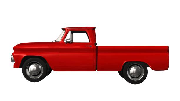 istock A red classic  Pickup Truck isolated on white background 944332796