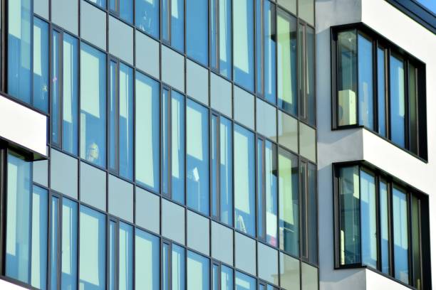 istock Modern architecture, glass and steel. Abstract architectural design. 944333432