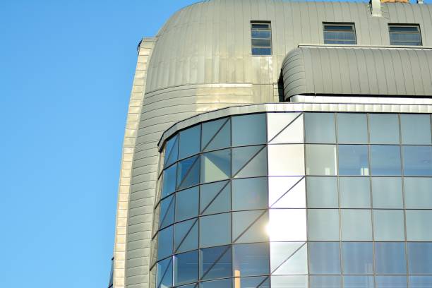 istock Modern architecture, glass and steel. Abstract architectural design. 944336498