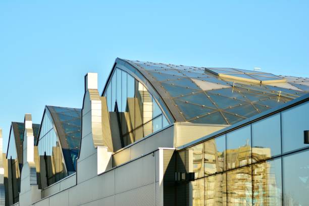 istock Modern architecture, glass and steel. Abstract architectural design. 944336954