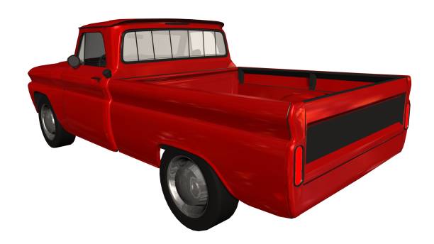 istock A red classic  Pickup Truck isolated on white background 944337244