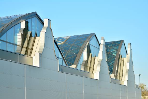 Modern architecture, glass and steel. Abstract architectural design.