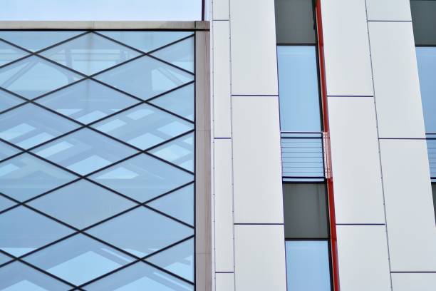 istock Modern architecture, glass and steel. Abstract architectural design. 944337458