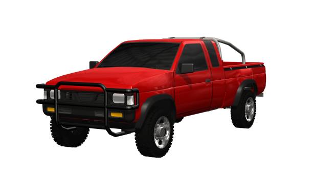 istock A red Pickup Truck isolated on white background 944340092