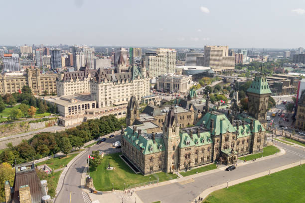 Parliament Hill in Ottawa (Canada) stock photo