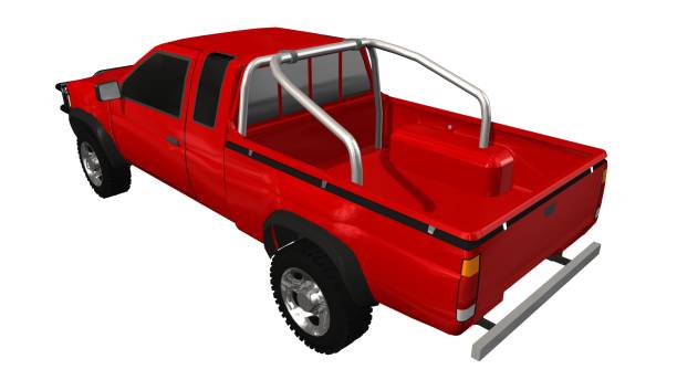 istock A red Pickup Truck isolated on white background 944340704