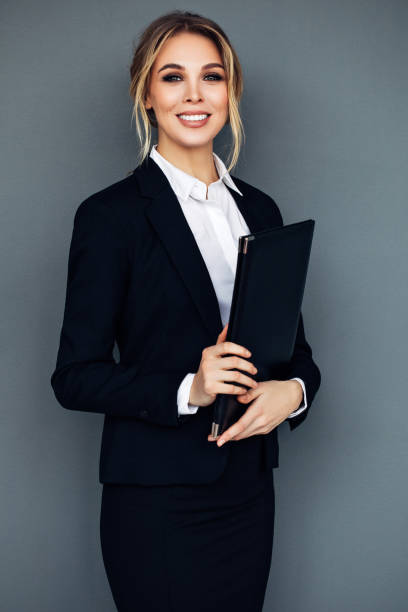 istock Beautiful cheerful business woman 944347832