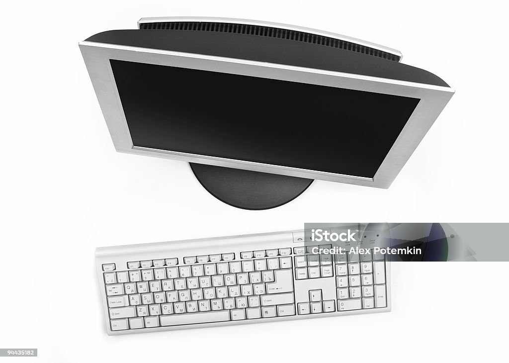 Tastiera di un computer, monitor LCD - Foto stock royalty-free di Affari