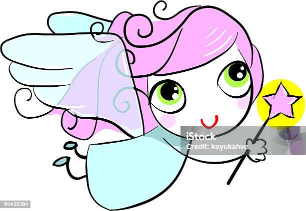 Fairy Stock Illustration - Download Image Now - Animal Body Part, Animal Wing, Blue