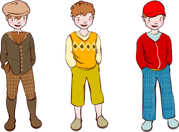 kid fashion vector art illustration