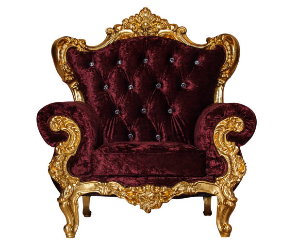 istock Luxury golden textile chair 944390096