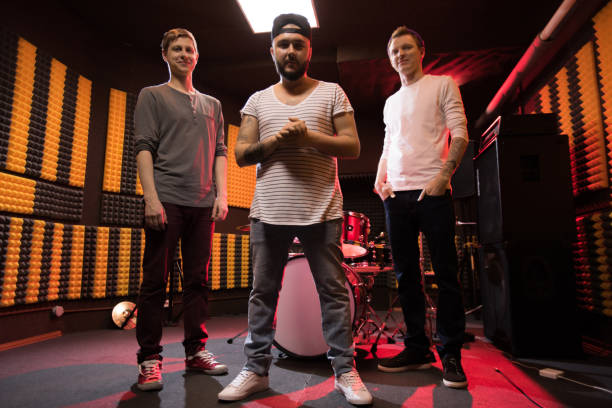 istock Music Band Posing for Promo shoot 944390110