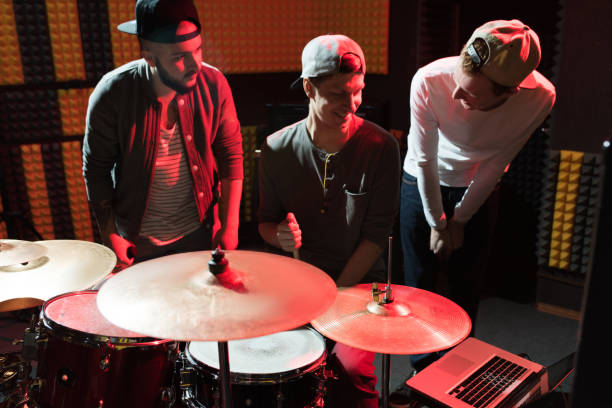 istock Musicians Writing Songs in Recording Studio 944390226