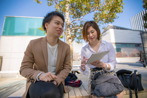 istock Young business people working outside 944391152