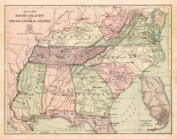 istock Map of South States USA 1881 944398256
