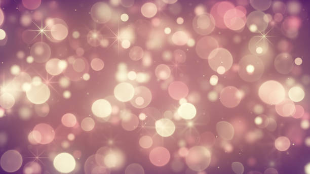 istock Yellow magenta circle bokeh lights 944401296