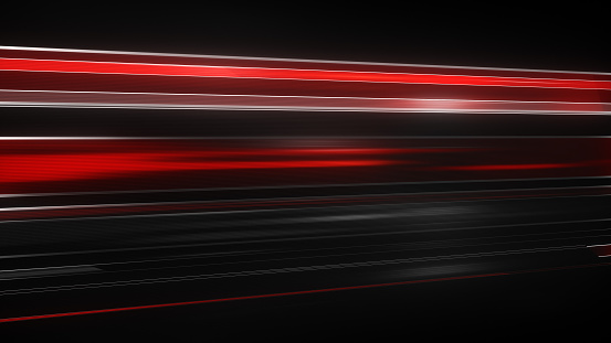 Red Light streaks with motion blur. Computer generated abstract futuristic background